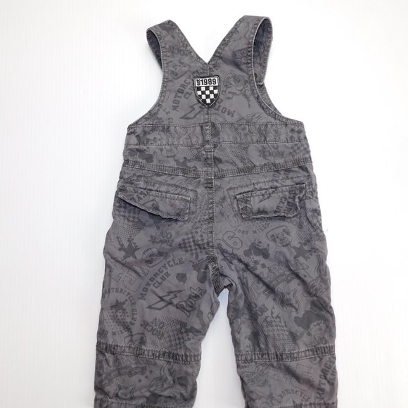 6-9 Months Gray Jersey Lined Gray Overalls - Picture 10 of 10